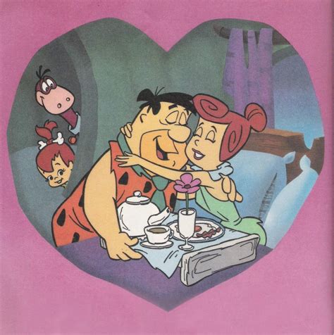 Fred And Wilma Romantic Classic Cartoon Characters Flintstones Flintstone Cartoon