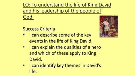 King David Lesson Teaching Resources