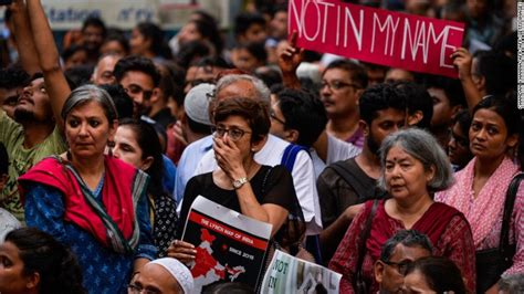 Not In My Name Indias Protest Against Rise In Mob Violence Cnn