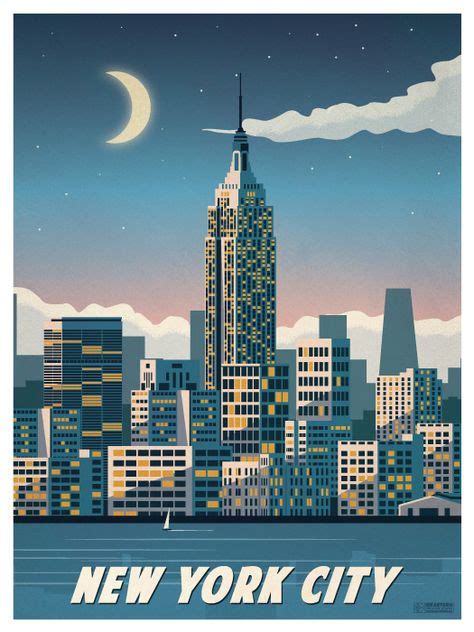 New York City Poster On Behance In 2019 Vintage Travel Posters Travel Posters New York Poster
