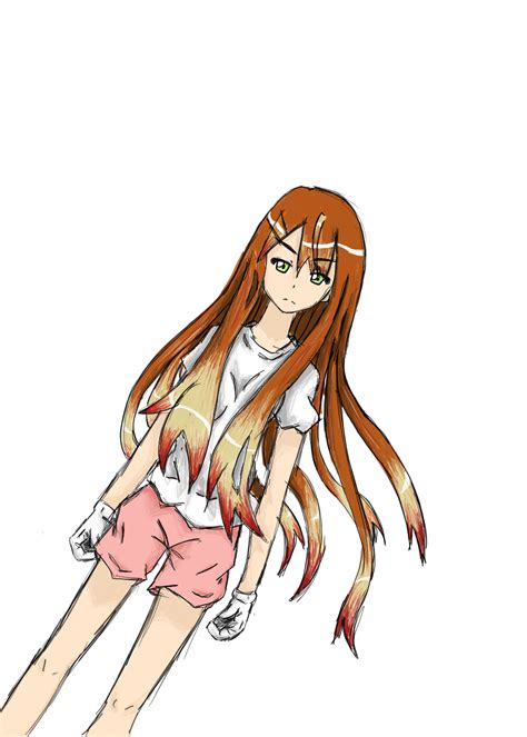 Long Haired Girl With Dyed Tips By Jaxer221 On Deviantart