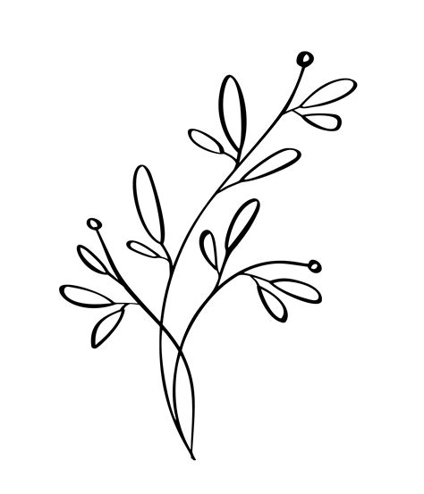 Hand Drawn Modern Flowers Drawing And Sketch Floral With Line Art Vector Illustration Wedding