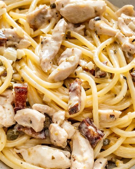 Your family will love this easy dinner! The Creamiest Creamy Chicken and Bacon Pasta Recipe · i am ...