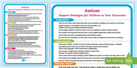 Autism Support Strategies For Children In Your Classroom