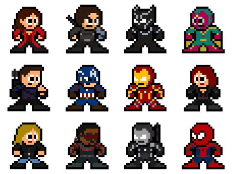 Pixel Art Marvel Avengers 31 Idées Et Designs Pour Vous Inspirer En Images