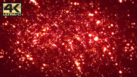 Abstract Deep Red Particles Glitter Background 4k Motion Graphics