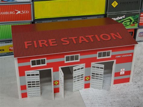 Scale 143 Diorama Fire Station Diorama Model Kit Display Etsy