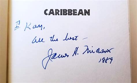 James A Michener Signed Caribbean 1989 First Edition