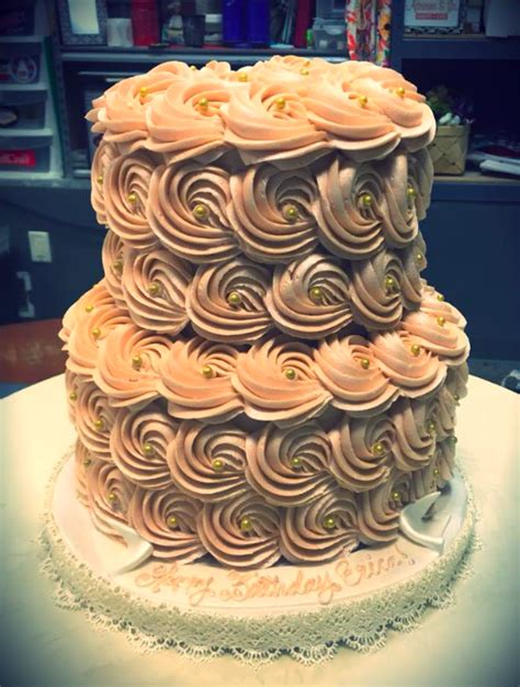 Rose Gold Rosettes Cake Desserts Birthday Cake