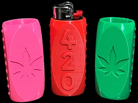 420 Lighter Case With Pot Leaf Fan Of 420