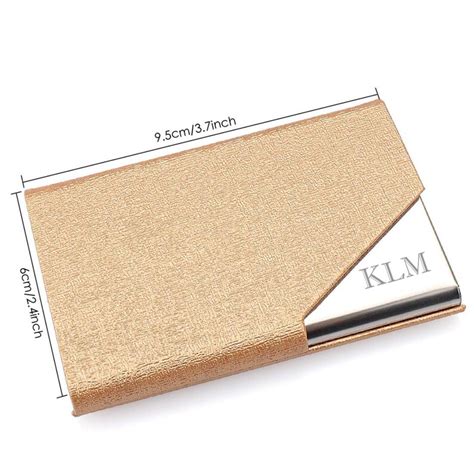 Personalized Leatherette Business Card Holder Customized Etsy