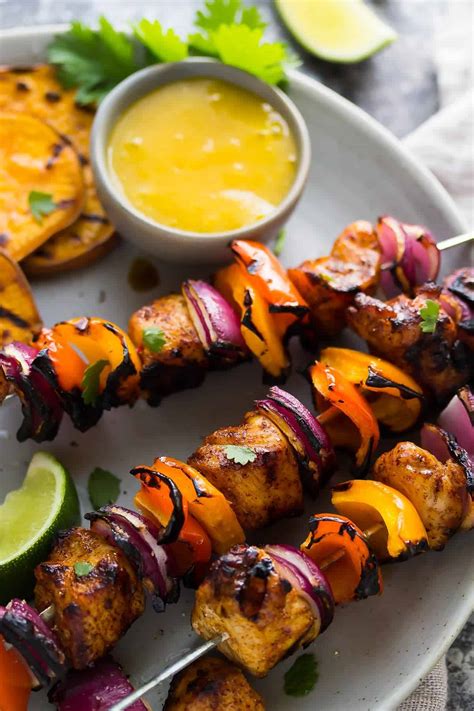 Chicken is one of the simplest proteins to cook on a barbecue and the flavor combinations are endless. Chili Lime Chicken Skewers + Mango Sauce ...
