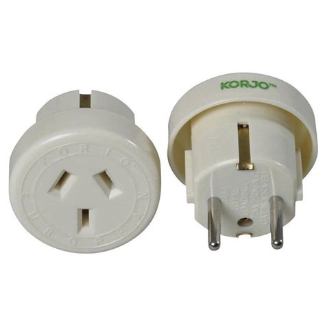 Korjo Power Plug Adapter Auandnz To Eu Bali Thailandasiamiddle East