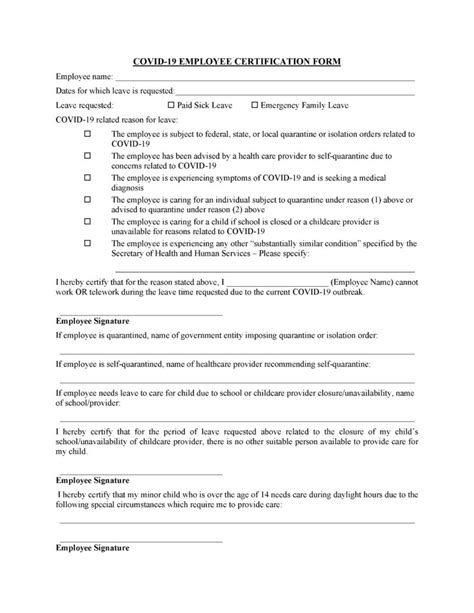 The collection of correct data timely is most important during these tough times. COVID-19 Employee Certification Form | Kaplaw - Employers ...