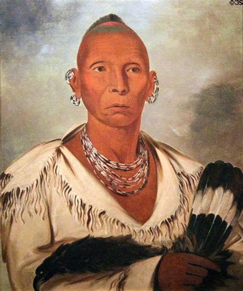 Black Hawk War Leader Of Sauk Tribe Portrait Paintings By George