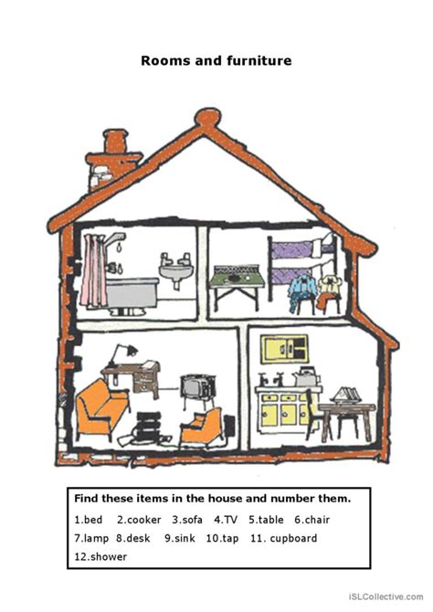 Rooms In The House English Esl Worksheets Pdf And Doc