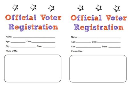 Election Day Craft Voter Registration Card For Preschooler And