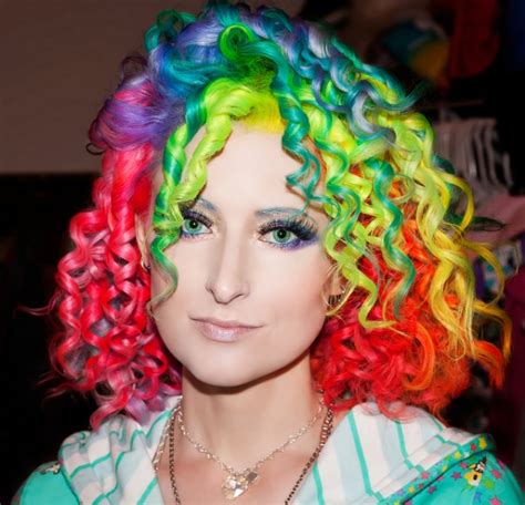 50 photos of celebrities' short haircuts and hairstyles done right. Rainbow Hair