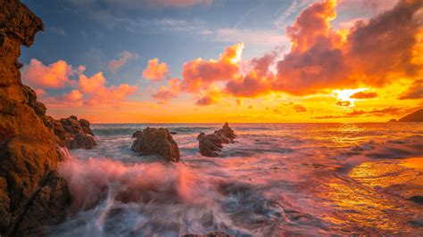 1920x1080 Ocean Sunset 8k Laptop Full Hd 1080p Hd 4k Wallpapers Images Backgrounds Photos And