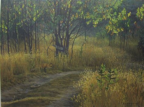 Art Country Canada Robert Bateman Cottage Lane Red Fox Offset Limited