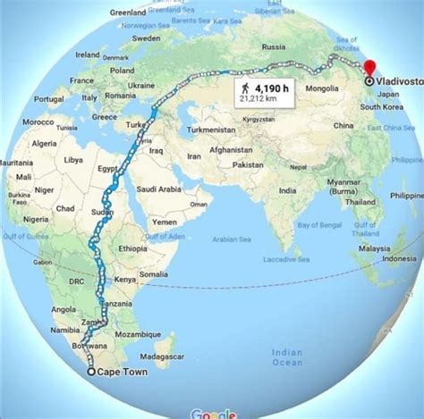 Map The Longest Possible Connected Route To Walk On Earth According