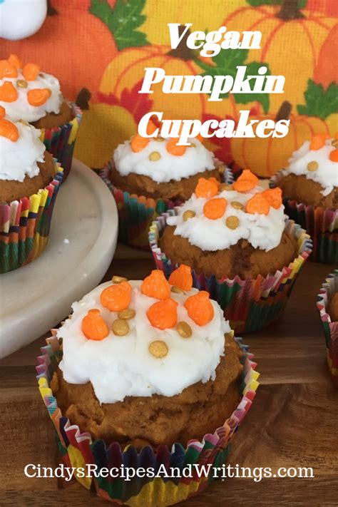 Vegan Pumpkin Cupcakes Pumpkinweek Sweetssquad Cindys Recipes And