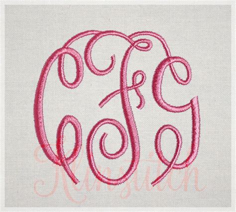 50 Sale Fancy Master Circle Monogram Embroidery Fonts 3 Etsy