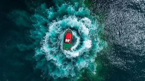 2560x1080px Free Download Hd Wallpaper Top View Photo Of Boat On