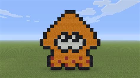 Minecraft Pixel Art Splatoon Squid Youtube