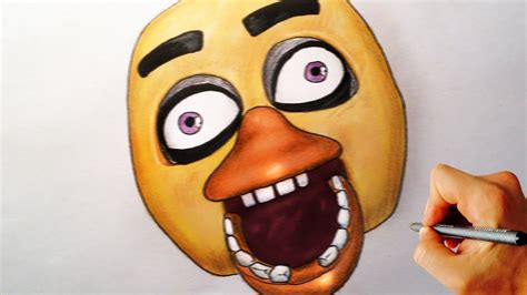 How To Draw Chica Jumpscare From Five Nights At Freddy S Fnaf Drawing