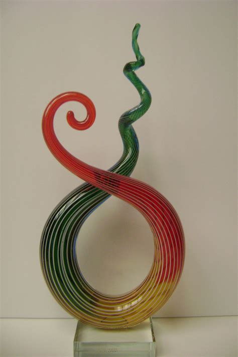 Exquisite Murano Spiral Sculpture Vibrant Colors Spiral Art High Resolution Photos Lead