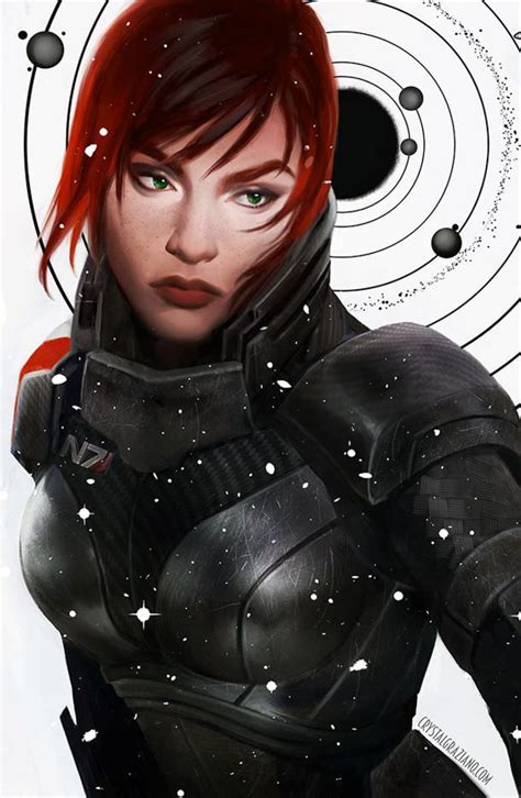 Femshep Fan Art Created For N7 Day By Crystal Graziano Mass Effect Art Art Prints