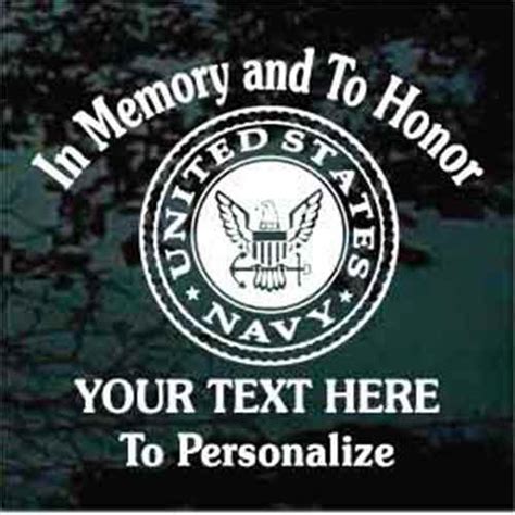 Navy Memorial Car Window Decals And Stickers Decal Junky