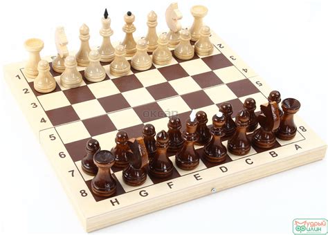 Шахматы обиходные с доской Фигуры деревянные Интернет магазин