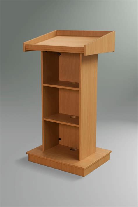 Mdf Brown Wooden Podium For Office Assetmax Interiors Private Limited