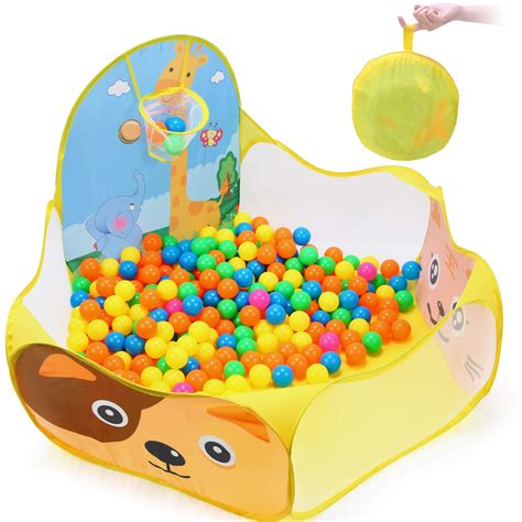 Buy Beaure Pop Up Ball Pit Play Tent With Basketball Hoop For Kids