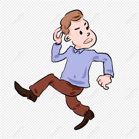 Cartoon Boy Running Away Comics Png Image And Clipart Image For Free