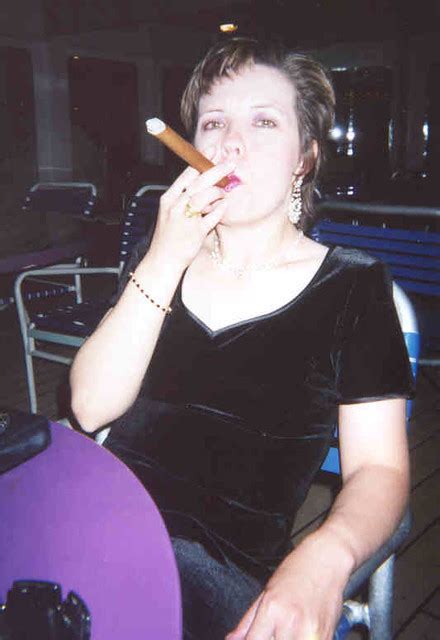 Tina Smokes A Stogie Now This Is The Lady My Wife That H Flickr