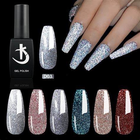 Nail Glitter Reflective Varnish Semi Permanent Broken Diamond Gel Nail Polish Ml Super Flash