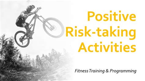 Positive Risk Taking Activities Fitness Training And Programming Youtube