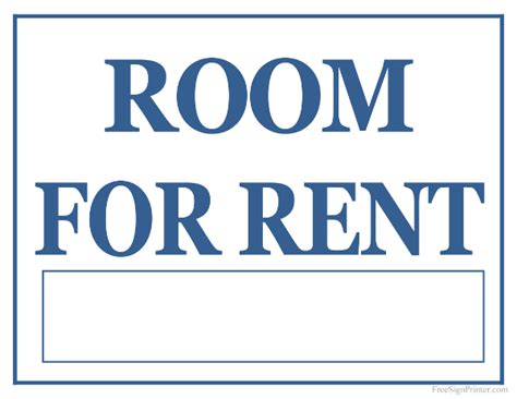 This guide will help you through the process. Printable Room For Rent Sign