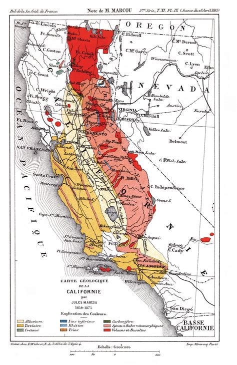 Simplified Geologic Map Of California Adapted From 50