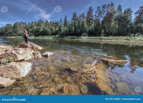 Clean Clear Water Washes Stones On The River Ai In The Chelyabinsk