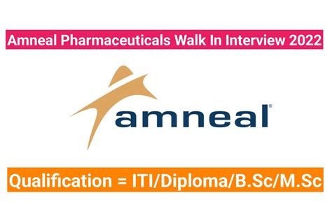 Amneal Pharmaceuticals Walk In Interview 2022