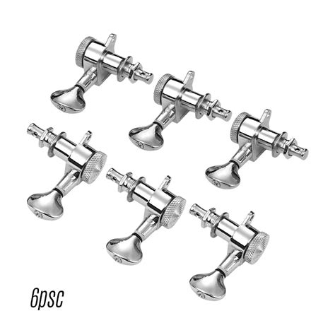 Ammoon 6 Pieces Guitar Machine Heads Knobs String Tuning Peg Locking Tuners For Acoustic