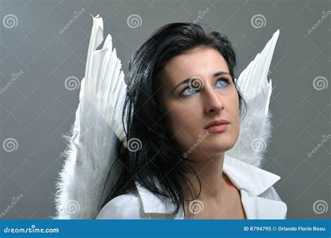 Beautiful Angel Stock Image Image Of Grey Women Teenager 8794795