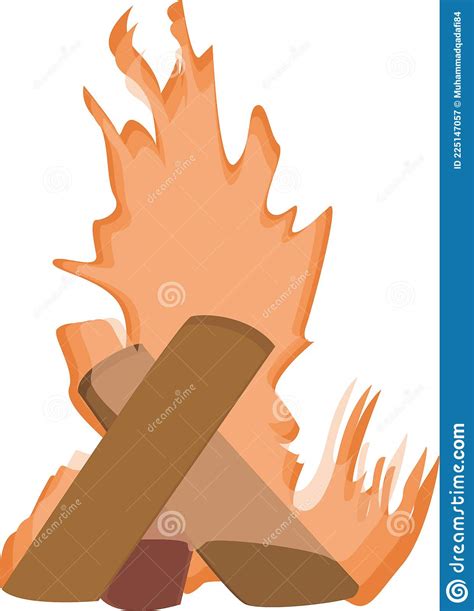A Burned Bonfire Stock Illustration Illustration Of Flame 225147057