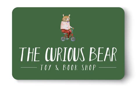 Physical Curious Bear T Card The Curious Bear Toy And Book Shop