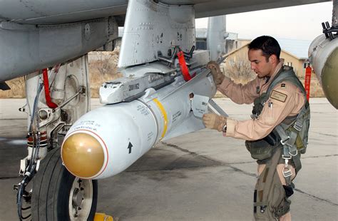 Capt Rich Erkkila Inspects An Agm 65 G Maverick Missile Mounted On A