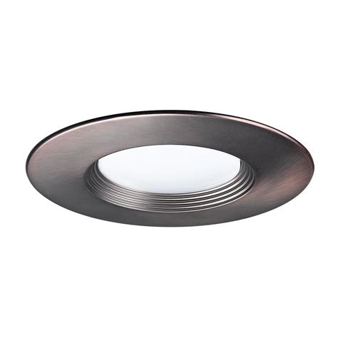 New lithonia lighting wf4 led 30k mw m6 4 ultra thin wafer recessed downlight. Maximus 5 in. and 6 in. Bronze Recessed LED Baffled Trim-M ...